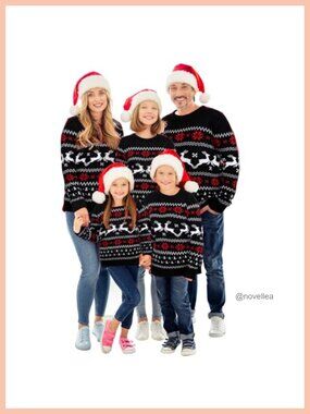 Ugly Christmas Sweater Pullover Knit Family Holiday Party Long Sleeve